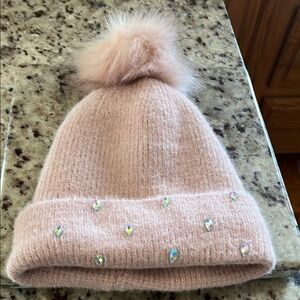 Cozy Pink Kids Beanie with Pom Pom